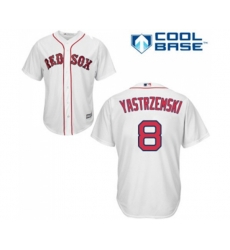 Boston Red Sox #8 Carl Yastrzemski Replica White Home Cool Base Baseball Jersey