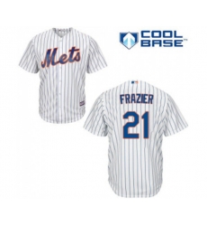 New York Mets #21 Todd Frazier Replica White Home Cool Base Baseball Jersey