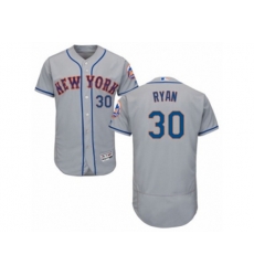 New York Mets #30 Nolan Ryan Grey Flexbase Authentic Collection MLB Jersey