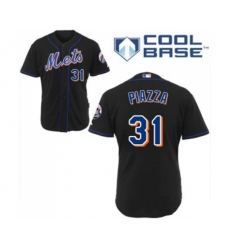 New York Mets #31 Mike Piazza Authentic Black Cool Base Baseball Jersey