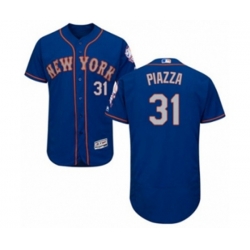 New York Mets #31 Mike Piazza Royal Gray Flexbase Authentic Collection MLB Jersey