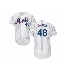 New York Mets #48 Jacob deGrom White Flexbase Authentic Collection MLB Jersey