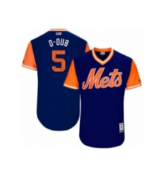 New York Mets #5 David Wright D-Dub Authentic Royal Blue 2017 Players Weekend MLB Jersey