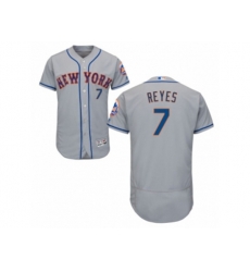 New York Mets #7 Jose Reyes Grey Flexbase Authentic Collection MLB Jersey