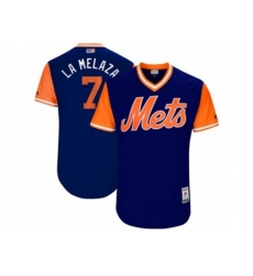 New York Mets #7 Jose Reyes La Melaza Authentic Royal Blue 2017 Players Weekend MLB Jersey