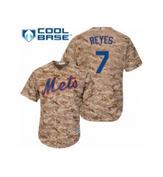 New York Mets #7 Jose Reyes Replica Camo Alternate Cool Base MLB Jersey