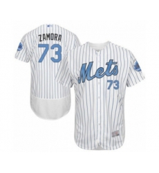 New York Mets Daniel Zamora Authentic White 2016 Fathers Day Fashion Flex Base Baseball Player Jersey