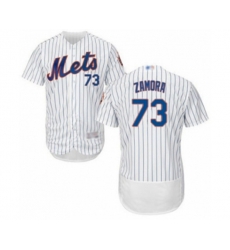 New York Mets Daniel Zamora White Home Flex Base Authentic Collection Baseball Player Jersey