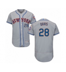 New York Mets J.D. Davis Grey Road Flex Base Authentic Collection Baseball Player Jersey