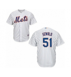 New York Mets Paul Sewald Replica White Home Cool Base Baseball Player Jersey
