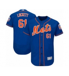 New York Mets Walker Lockett Royal Blue Alternate Flex Base Authentic Collection Baseball Player Jersey