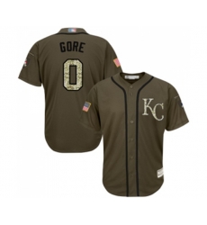 Kansas City Royals #0 Terrance Gore Authentic Green Salute to Service Baseball Jersey