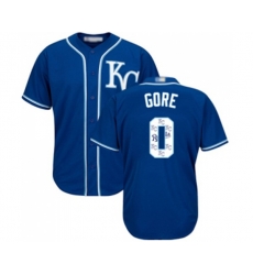 Kansas City Royals #0 Terrance Gore Blue Authentic Blue Team Logo Fashion Cool Base Baseball Jersey
