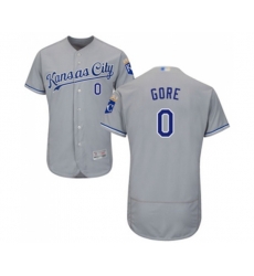 Kansas City Royals #0 Terrance Gore Grey Road Flex Base Authentic Collection Baseball Jersey