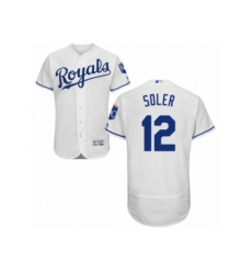 Kansas City Royals #12 Jorge Soler White Flexbase Authentic Collection MLB Jersey