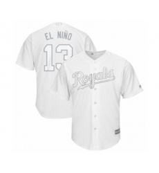 Kansas City Royals #13 Salvador Perez El Nino Authentic White 2019 Players Weekend Baseball Jersey