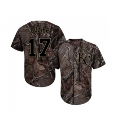 Kansas City Royals #17 Hunter Dozier Authentic Camo Realtree Collection Flex Base Baseball Jersey