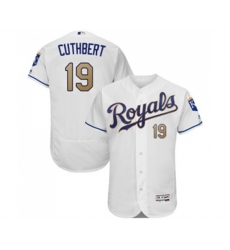 Kansas City Royals #19 Cheslor Cuthbert White Flexbase Authentic Collection Baseball Jerse