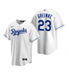 Kansas City Royals #23 Zack Greinke White Cool Base Stitched Jersey