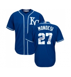 Kansas City Royals #27 Raul Mondesi Blue Authentic Blue Team Logo Fashion Cool Base Baseball Jersey
