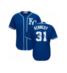 Kansas City Royals #31 Ian Kennedy Authentic Blue Team Logo Fashion Cool Base MLB Jersey