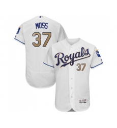 Kansas City Royals #37 Brandon Moss White Flexbase Authentic Collection Baseball Jersey