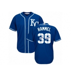 Kansas City Royals #39 Jason Hammel Blue Authentic Blue Team Logo Fashion Cool Base MLB Jersey