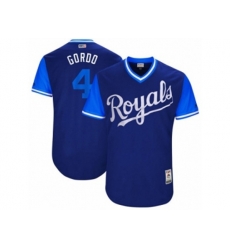 Kansas City Royals #4 Alex Gordon Gordo Authentic Navy Blue 2017 Players Weekend MLB Jersey