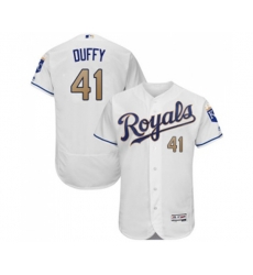 Kansas City Royals #41 Danny Duffy White Flexbase Authentic Collection Baseball Jersey