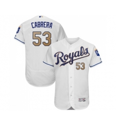 Kansas City Royals #53 Melky Cabrera White Flexbase Authentic Collection Baseball Jersey