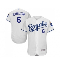 Kansas City Royals #6 Billy Hamilton White Flexbase Authentic Collection Baseball Jersey