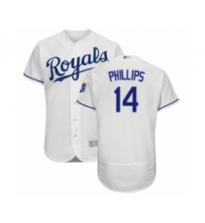 Kansas City Royals Brett Phillips White Home Flex Base Authentic Baseball Player Jersey