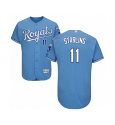 Kansas City Royals Bubba Starling Light Blue Alternate Flex Base Authentic Collection Baseball Player Jersey
