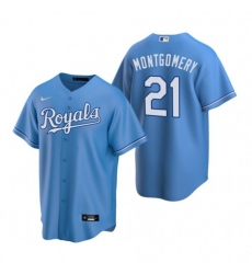 Nike Kansas City Royals #21 Mike Montgomery Light Blue Alternate Stitched Baseball Jersey