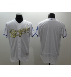 Nike Kansas City Royals Blank White Gold Home Stitched Baseball Jersey