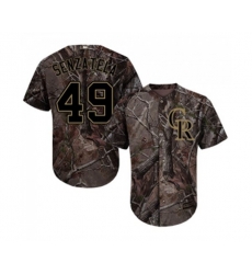 Colorado Rockies #49 Antonio Senzatela Authentic Camo Realtree Collection Flex Base Baseball Jersey