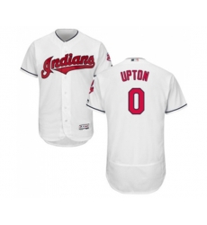 Cleveland Indians #0 B.J. Upton White Home Flex Base Authentic Collection Baseball Jersey
