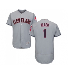 Cleveland Indians #1 Greg Allen Grey Road Flex Base Authentic Collection Baseball Jersey