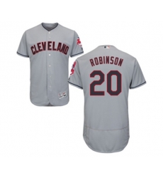 Cleveland Indians #20 Eddie Robinson Grey Flexbase Authentic Collection Baseball Jersey