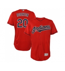 Cleveland Indians #20 Eddie Robinson Scarlet Alternate Flex Base Authentic Collection Baseball Jersey