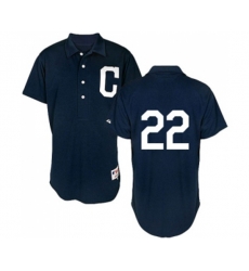 Cleveland Indians #22 Jason Kipnis Replica Navy Blue 1902 Turn Back The Clock Baseball Jersey