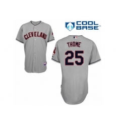 Cleveland Indians #25 Jim Thome Authentic Grey Road Cool Base MLB Jersey