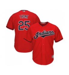 Cleveland Indians #25 Jim Thome Replica Scarlet Alternate 2 Cool Base Baseball Jersey