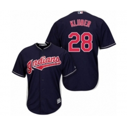 Cleveland Indians #28 Corey Kluber Authentic Navy Blue Alternate Cool Base MLB Jersey Cleveland Indians #28 Corey Kluber Authentic Navy Blue Alternate Cool Base MLB Jersey