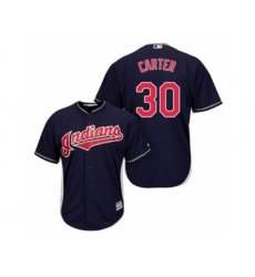 Cleveland Indians #30 Joe Carter Replica Navy Blue Alternate 1 Cool Base MLB Jersey