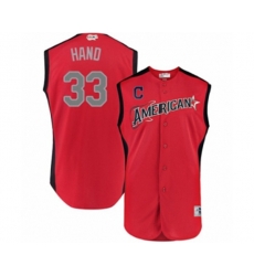 Cleveland Indians #33 Brad Hand Authentic Red American League 2019 Baseball All-Star Jersey