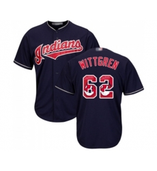 Cleveland Indians #62 Nick Wittgren Authentic Navy Blue Team Logo Fashion Cool Base Baseball Jersey