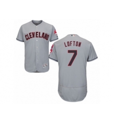 Cleveland Indians #7 Kenny Lofton Grey Flexbase Authentic Collection MLB Jersey