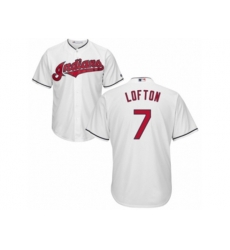 Cleveland Indians #7 Kenny Lofton Replica White Home Cool Base MLB Jersey