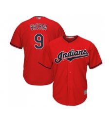 Cleveland Indians #9 Carlos Baerga Replica Scarlet Alternate 2 Cool Base Baseball Jersey